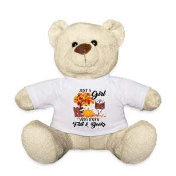 Halloween Juste une fille qui loves fall and books - Nounours - blanc - Devant
