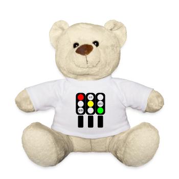 rot gelb gruen schwarz - Teddy - Weiß - Vorne