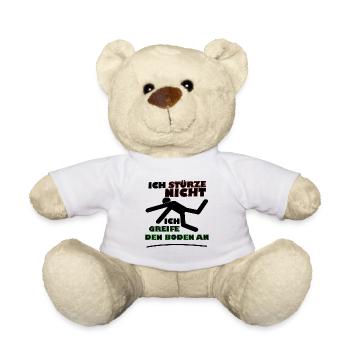 stürze nicht schwarz - Teddy - Weiß - Vorne