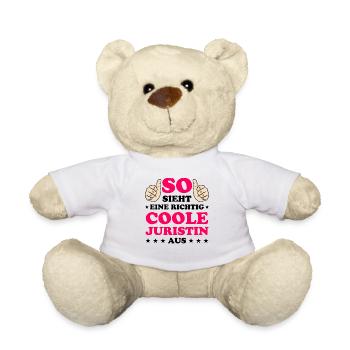 Juristin Jura Lustiger Spruch Jura Beruf Geschenk - Teddy - Weiß - Vorne