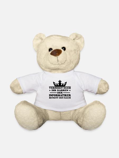 Informatiker Lustig Spruch Programmierer Geschenk - Teddy - Weiß