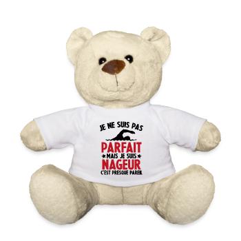 Je ne suis pas Parfait NAGEUR cadeau NAGEUR - Nounours - blanc - Devant