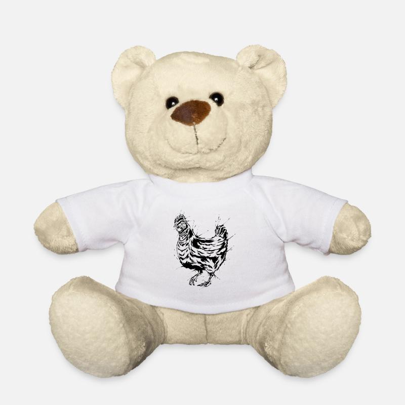 Huhn - Teddy - Weiß