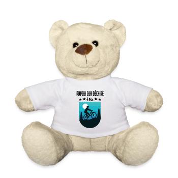 Papou Qui Déchire À Vélo - Nounours - blanc - Devant