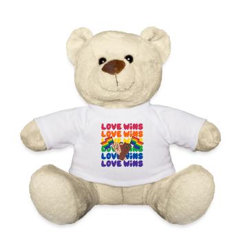 L’amour LGBTQ remporte la Gay Pride pour l’égalité - Nounours - blanc - Devant