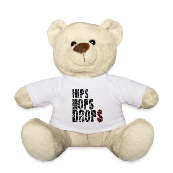 hips hops drops black - Teddy - Weiß - Vorne