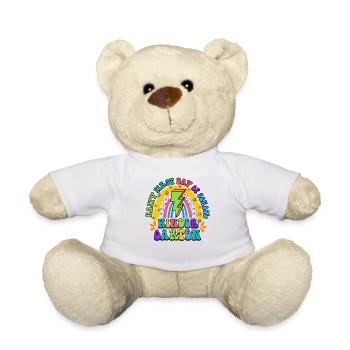 Happy First Day of School Kindergarten - Teddy Bear - white - Front