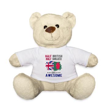 Half British Half Bangladeshi - Teddy Bear - white - Front