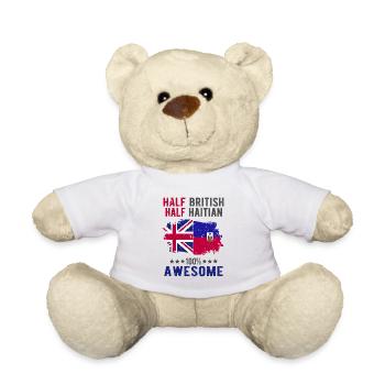 Moitié britannique moitié haïtien - Nounours - blanc - Devant