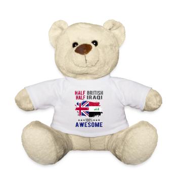 Half British Half Iraki - Teddy Bear - white - Front