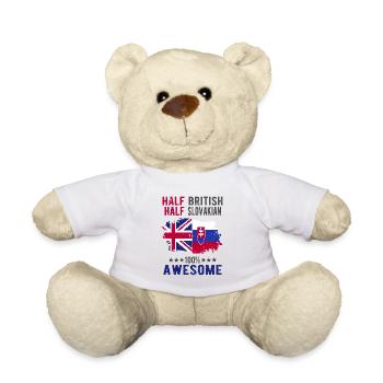 Halb Brite Halb Slowake - Teddy - Weiß - Vorne