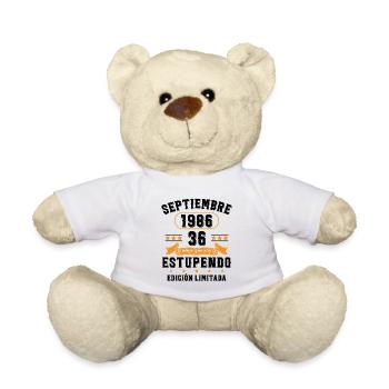 36 Ans Anniversaire Vintage Né(e) Septembre 1986 - Nounours - blanc - Devant