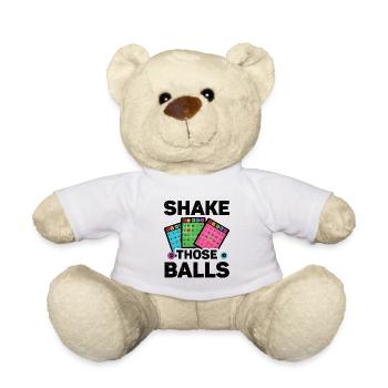 Shake Those Balls Lustiges Bingo - Teddy - Weiß - Vorne