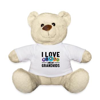I Love Bingo And My Grandkids Funny Bingo - Teddy Bear - white - Front