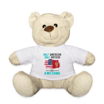 Half American Half Montenegrin - Teddy Bear - white - Front