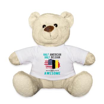Half American Half Belgian - Teddy Bear - white - Front