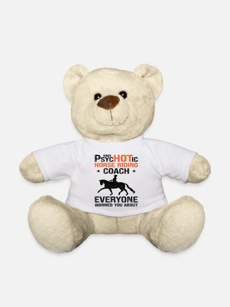 Équitation Entraîneur équestre Drôle de psychotique - Nounours - blanc