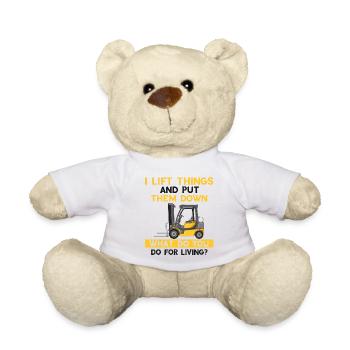 Warehouse drivers and warehouse workers for forklifts - Teddy Bear - white - Front