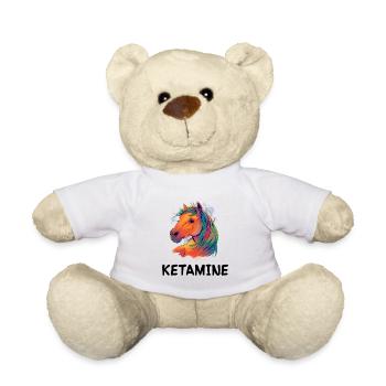 Kétamine Fille d’équitation qui aime Pony - Nounours - blanc - Devant