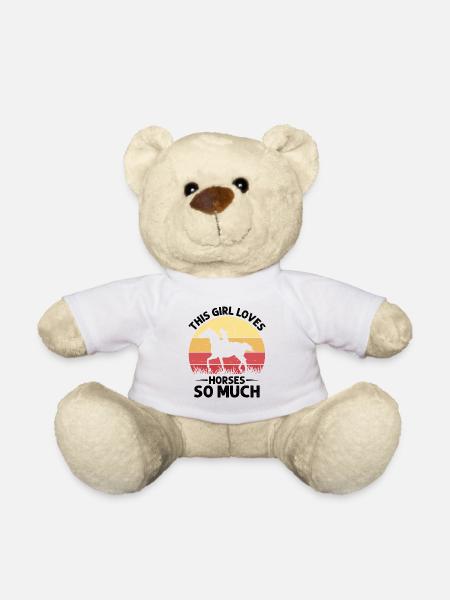 Dieses Mädchen Liebt Pferde So Sehr Western Kultur - Teddy - Weiß