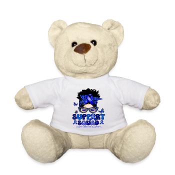 Groupe de soutien à la sensibilisation au syndrome de charge Messy Bun - Nounours - blanc - Devant