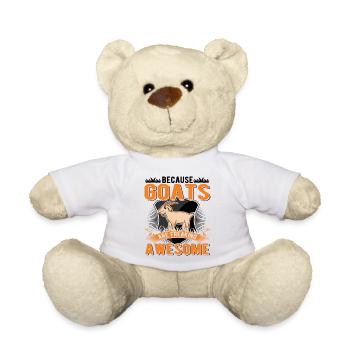 Parce que les chèvres sont des chèvres géniales - Nounours - blanc - Devant