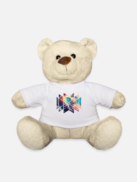 Sacred Geometry Nebula Colorful Universe Outer - Teddy Bear - white