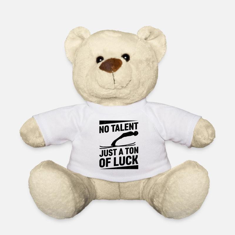 Kein Talent, Nur Eine Menge Glück Skispringen - Teddy - Weiß