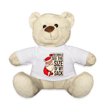 Père Noël drôle, tu devrais voir mon sac - Nounours - blanc - Devant
