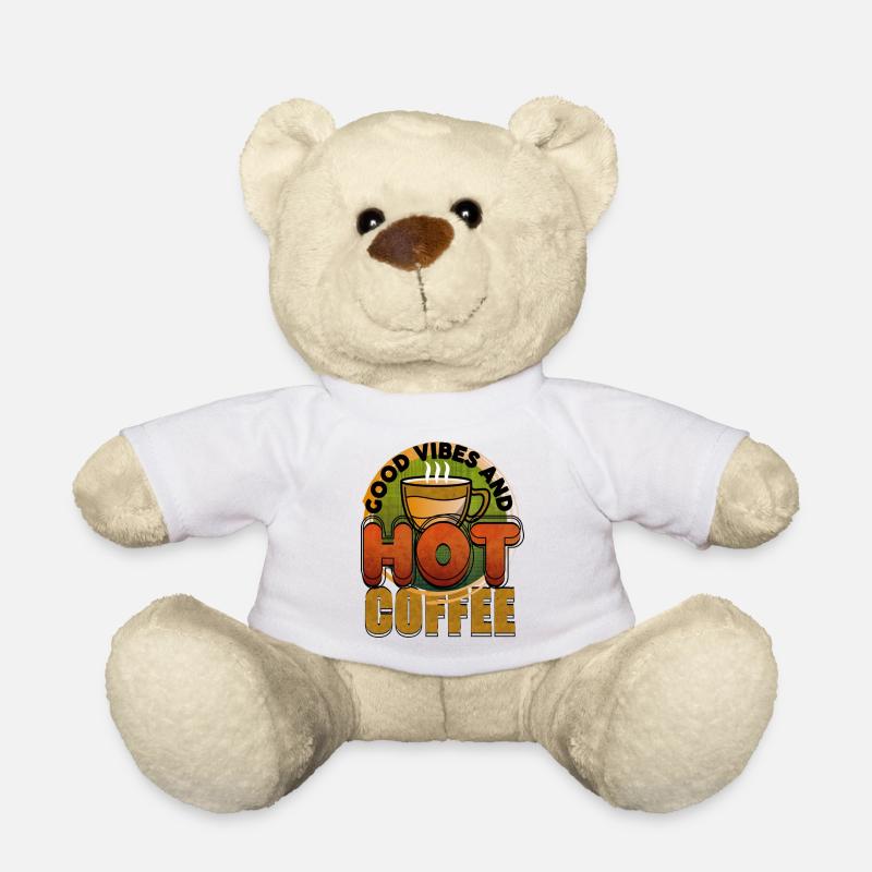 Good Vibes And Hot Coffee - Teddy - Weiß