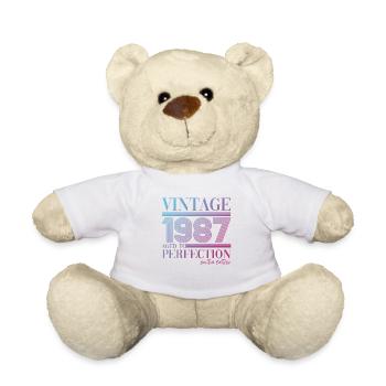 Vintage vintage 1987 36ème anniversaire cadeau femme - Nounours - blanc - Devant