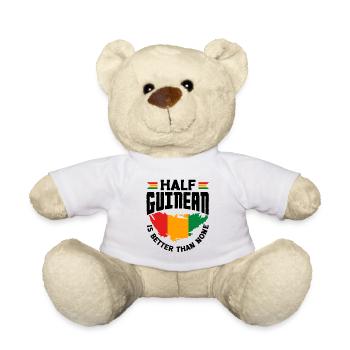 Guinea Guinea Guinea Flagge Halbguineisch ist besser - Teddy - Weiß - Vorne
