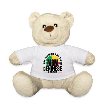 Béninois Bénin Drapeau Béninois Citation - Nounours - blanc - Devant