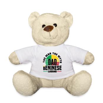 Béninois Bénin Drapeau Béninois Citation - Nounours - blanc - Devant