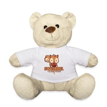 Cute Squirrel Whisperer Eating Acorn Funny - Teddy Bear - white - Front