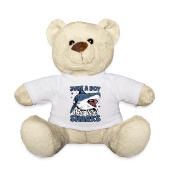Juste un garçon qui aime les requins Ocean Life Cool Shark - Nounours - blanc - Devant