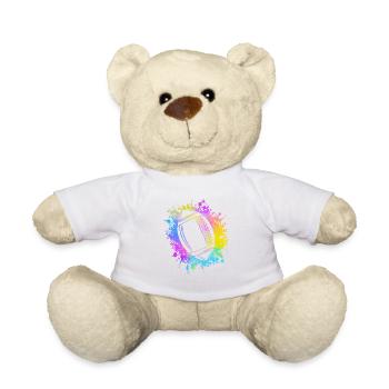 Éclaboussures colorées d’enfants de football - Nounours - blanc - Devant