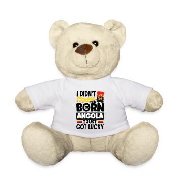 Angolan Angola Angolan Flag I Just Got Lucky Funny - Teddy Bear - white - Front