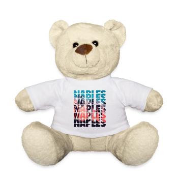 Naples Beach Vacation Florida Ocean Palm Tree - Teddy Bear - white - Front