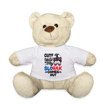 Slovaquie slovaque Citation du drapeau slovaque - Nounours - blanc - Devant