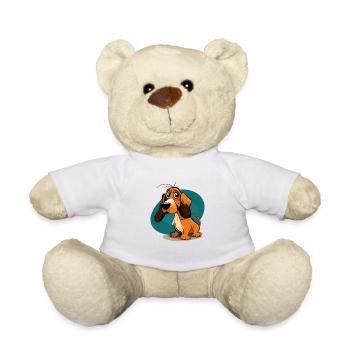 Chien dans le style comique - Nounours - blanc - Devant
