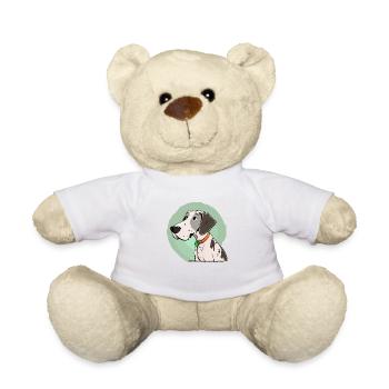 Chien dans le style comique - Nounours - blanc - Devant