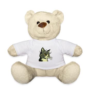 Katze im comic style - Teddy - Weiß - Vorne