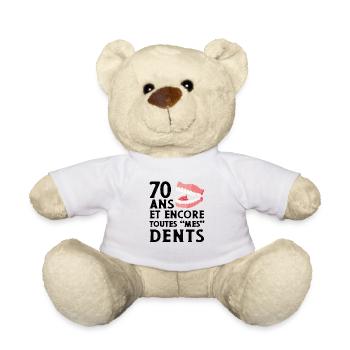 70 ans Anniversaire Papy Humour Retraité Papi Rigo - Teddy Bear - white - Front
