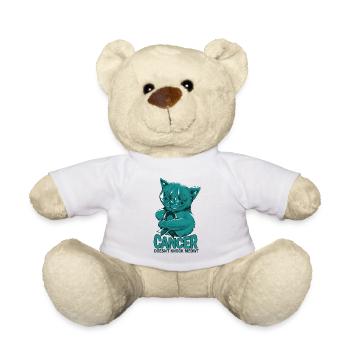 Le cancer ne frappe pas sur le cancer de l’ovaire - Nounours - blanc - Devant