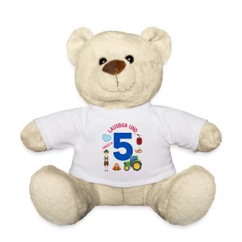 Lausbua und 5 - Teddy - Weiß - Vorne