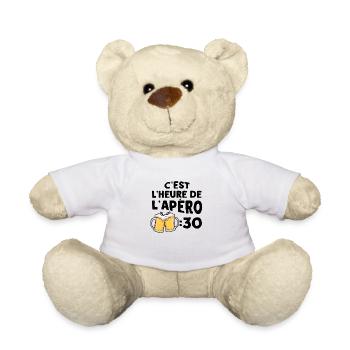 Heure de l'Apéro Bière - Papa Papy Alcool Humour - Teddy Bear - white - Front