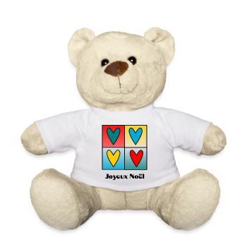 NOËL. ANNEE. ANNIVERSAIRE. RETRAITE. PAPA. MAMAM. - Nounours - blanc - Devant