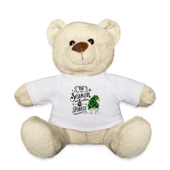C’est la saison pour faire briller le nain de Noël - Nounours - blanc - Devant