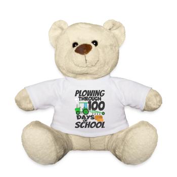 100. Tag Des Schul Traktorkostüms 100 Schultage - Teddy - Weiß - Vorne